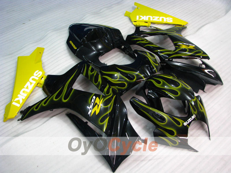 Carenado moldeado por inyección para GSX R1000 07-08 - Amarillo, Negro - Llama #OYO87905527 Imagen principal del producto
