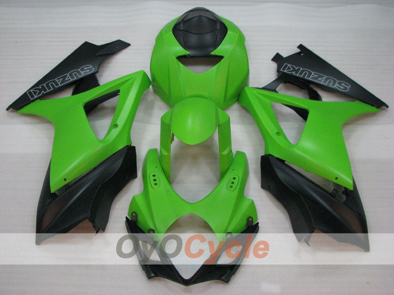 Kit de carenado por inyección para GSX R1000 07-08 - Verde, Negro, Mate - Estilo de fábrica #OYO87905529