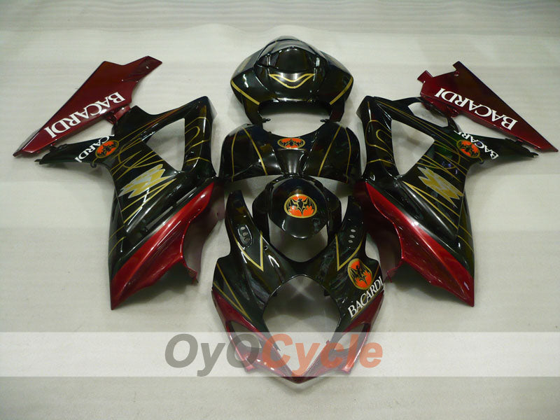 Kit de carenado de inyección para GSX R1000 07-08 - Rojo, Negro - BACARDI #OYO87905531 Imagen secundaria del producto