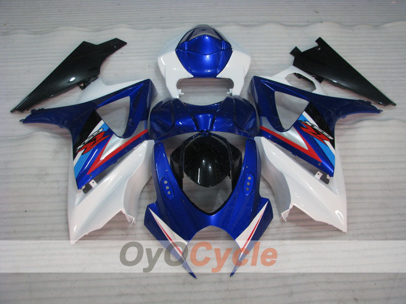 Kit de carenado por inyección para GSX R1000 07-08 - Azul, Blanco - Estilo de fábrica #OYO87905543