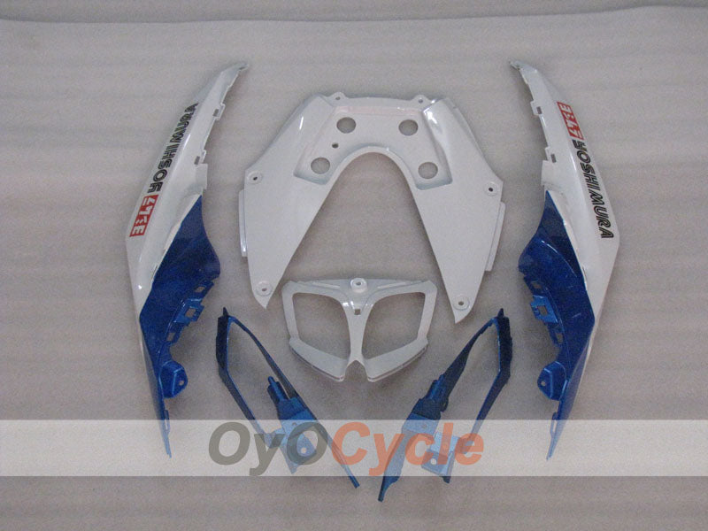 Kit de carenado por inyección para GSX R1000 09-16 - Azul, Blanco - DUNLOP, MOTUL #OYO87905548