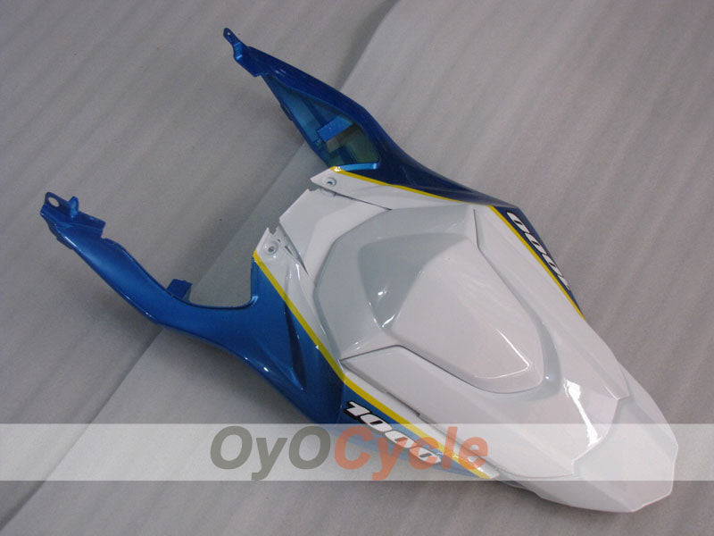Kit de carenado por inyección para GSX R1000 09-16 - Azul, Blanco - DUNLOP, MOTUL #OYO87905548