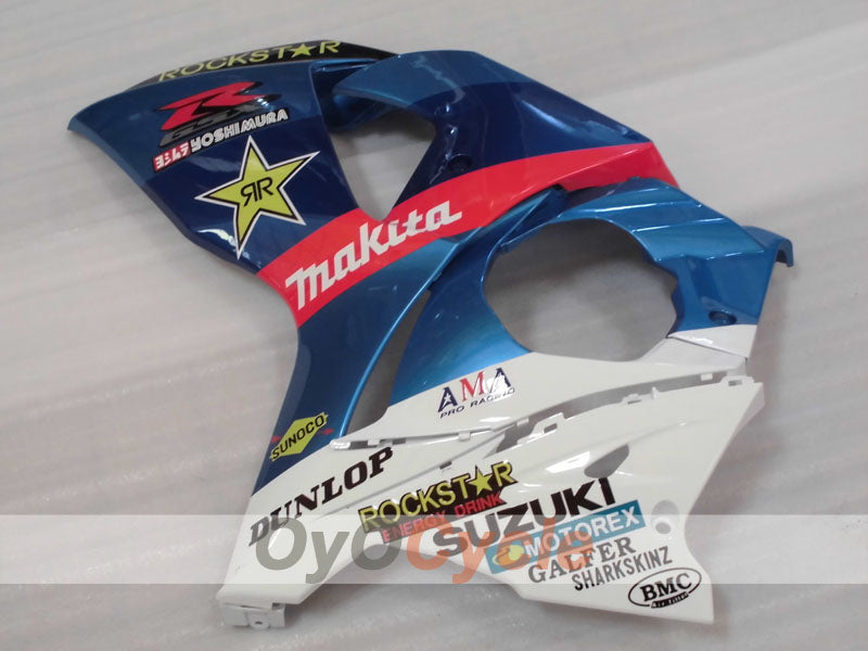 Kit de carenado inyectado para GSX R1000 09-16 - Azul, Blanco, Negro - Rockstar #OYO87905550