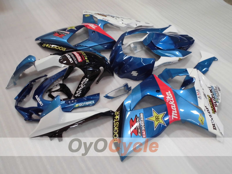 Kit de carenado inyectado para GSX R1000 09-16 - Azul, Blanco, Negro - Rockstar #OYO87905550