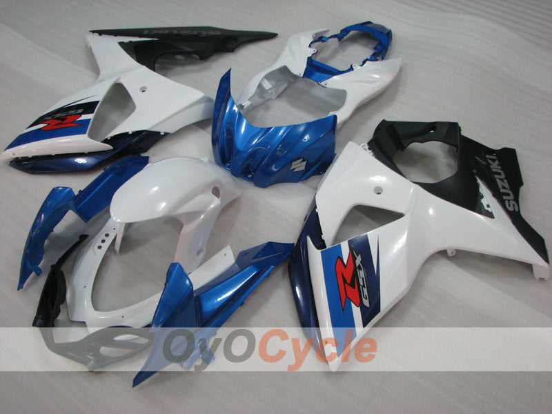 Kit de carenado de inyección para GSX R1000 09-16 - Azul, Blanco - Estilo de fábrica #OYO87905556
