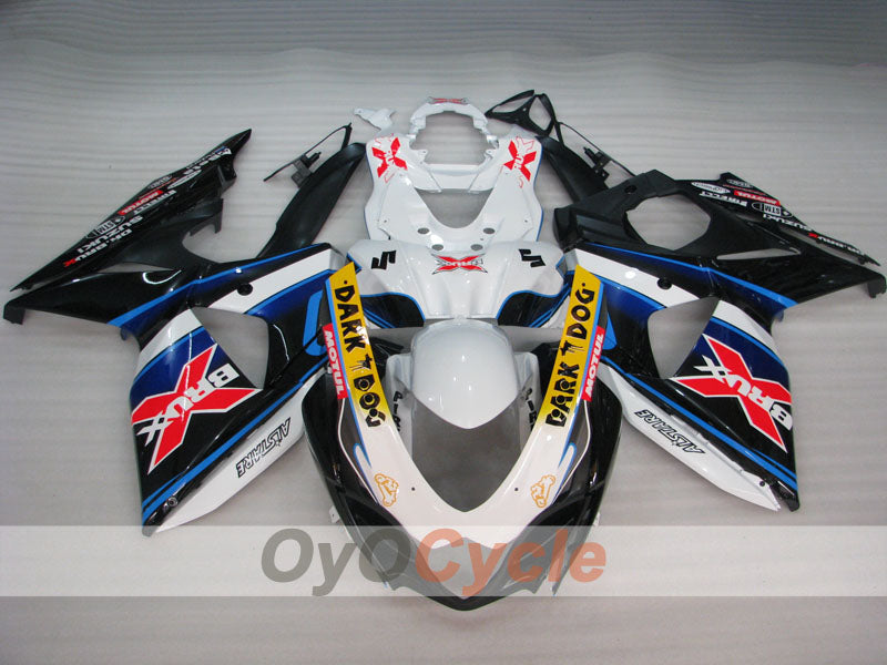 Carenado de inyección para GSX R1000 09-16 - Blanco, Negro - Dark Dog #OYO87905565