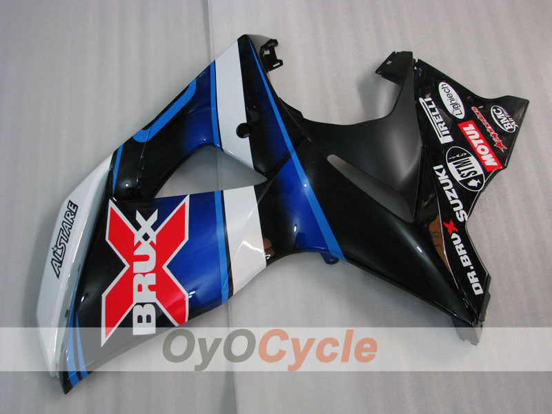 Carenado de inyección para GSX R1000 09-16 - Blanco, Negro - Dark Dog #OYO87905565