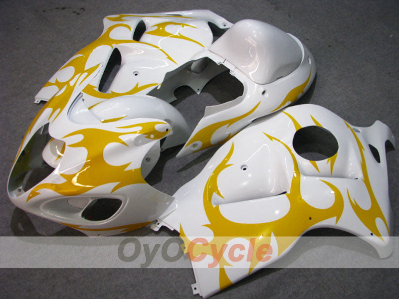 Kit de carenado por inyección para 08-20 GSXR1300 Hayabusa - Amarillo, Blanco - Estilo de fábrica, Personalizar #OYO87905575