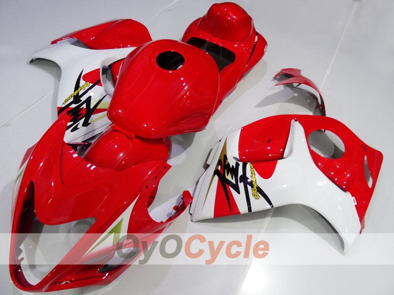 Kit de carenado por inyección para 08-20 GSXR1300 Hayabusa - Rojo, Blanco - Estilo de fábrica #OYO87905586