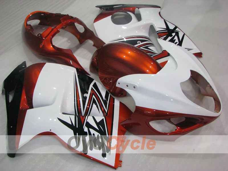Carenado de inyección para GSXR1300 Hayabusa 99-07 - Naranja, Blanco - Estilo de fábrica #OYO87905592
