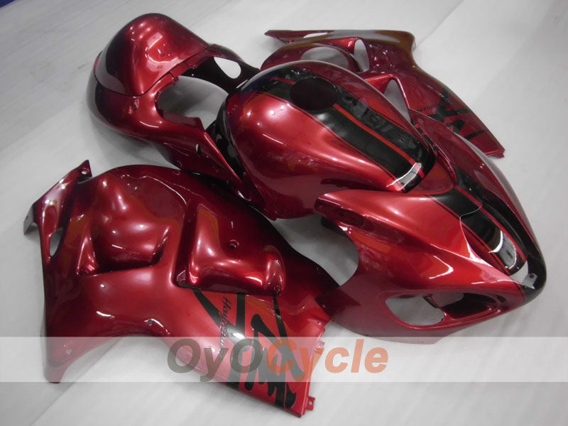 Kit de carenado por inyección para GSXR1300 Hayabusa 99-07 - Rojo, Negro - Estilo de fábrica #OYO87905606