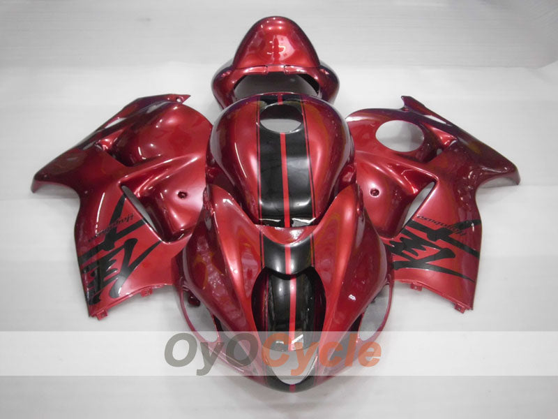 Kit de carenado por inyección para GSXR1300 Hayabusa 99-07 - Rojo, Negro - Estilo de fábrica #OYO87905606