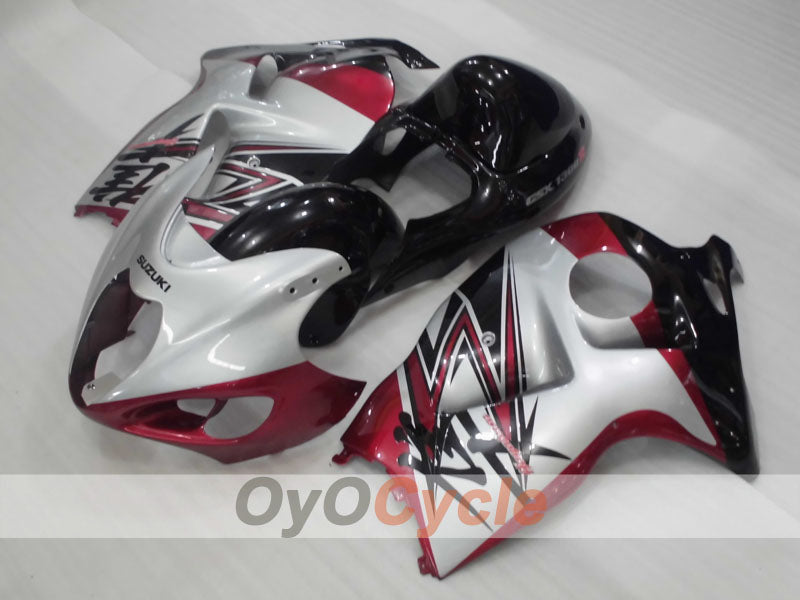 Kit de carenado por inyección para 99-07 GSXR1300 Hayabusa - Rojo, Negro, Plata - Estilo de fábrica #OYO87905610