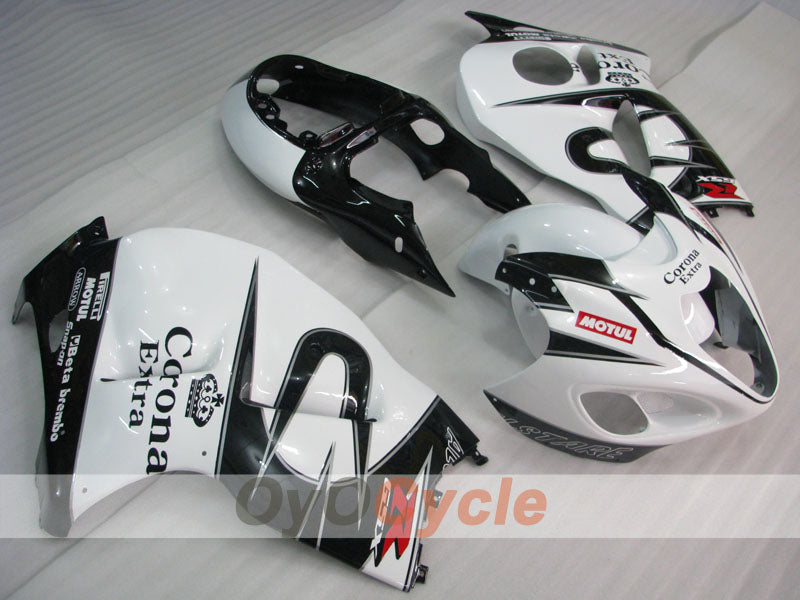Kit de carenado por inyección para GSXR1300 Hayabusa 99-07 - Blanco, Negro - Corona, MOTUL #OYO87905612 Imagen principal del producto