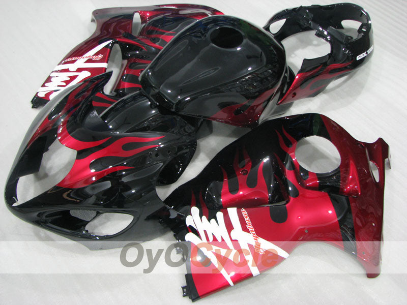 Kit carenado de inyección para GSXR1300 Hayabusa 99-07 - Rojo, Negro - Llama #OYO87905613 Imagen secundaria del producto