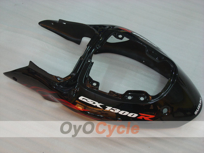 Kit de carenado de inyección para GSXR1300 Hayabusa 99-07 - Rojo, Negro - Llama #OYO87905615
