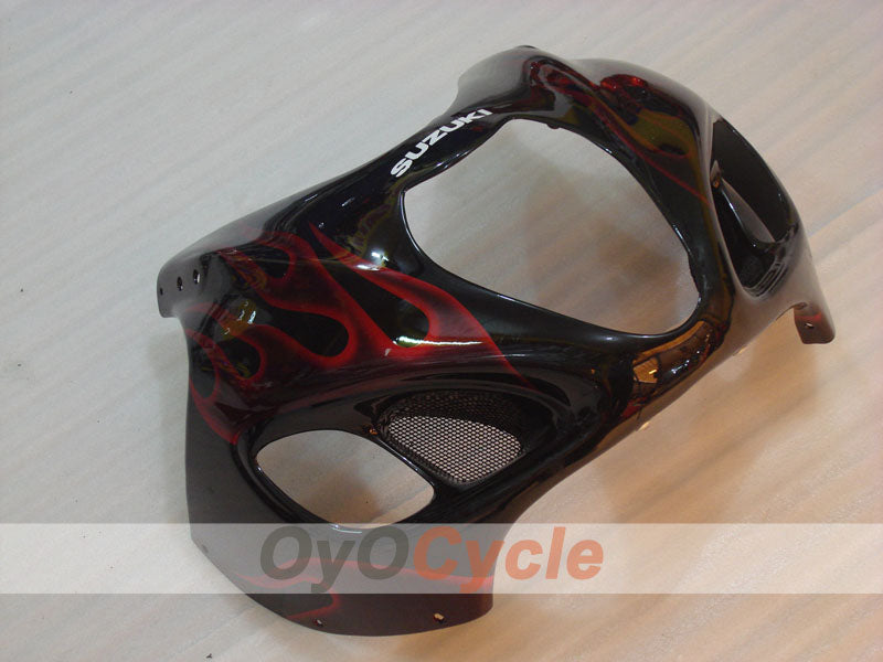 Kit de carenado de inyección para GSXR1300 Hayabusa 99-07 - Rojo, Negro - Llama #OYO87905615