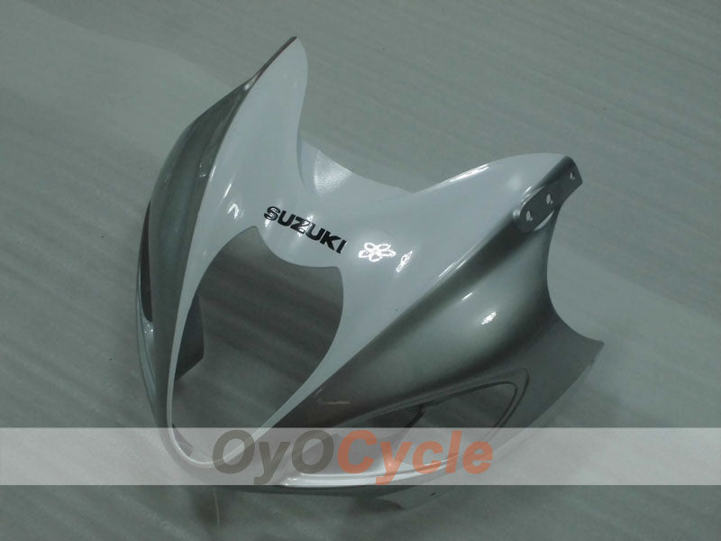 Kit de carenado por inyección para GSXR1300 Hayabusa 99-07 - Blanco, Plata - Estilo de fábrica #OYO87905617