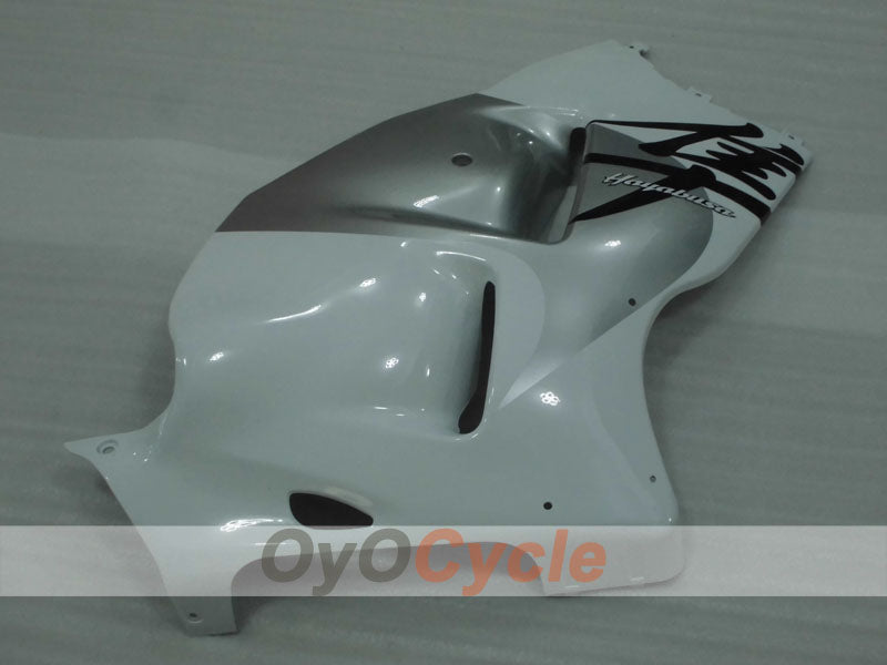 Kit de carenado por inyección para GSXR1300 Hayabusa 99-07 - Blanco, Plata - Estilo de fábrica #OYO87905617