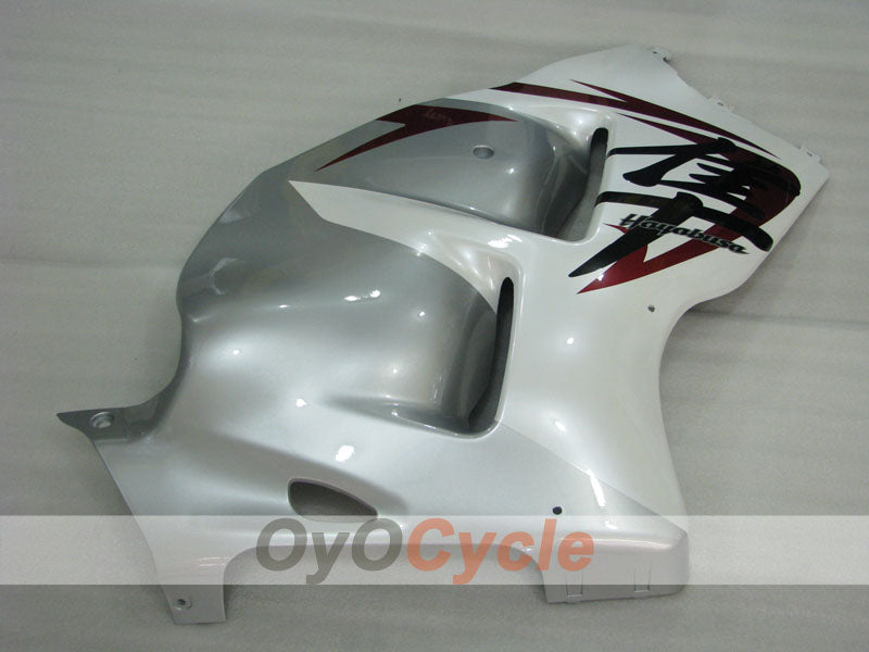 Kit de carenado por inyección para 99-07 GSXR1300 Hayabusa - Blanco, Plata - Estilo de fábrica #OYO87905619
