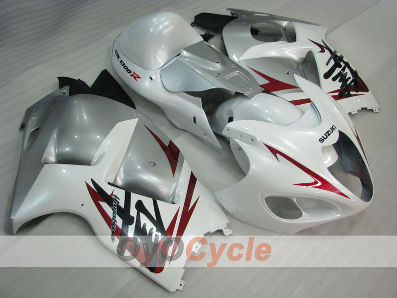 Kit de carenado por inyección para 99-07 GSXR1300 Hayabusa - Blanco, Plata - Estilo de fábrica #OYO87905619