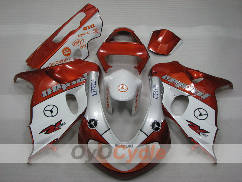 Carenado de inyección para TL1000R 98-03 - Naranja, Blanco - Jordan #OYO87905623