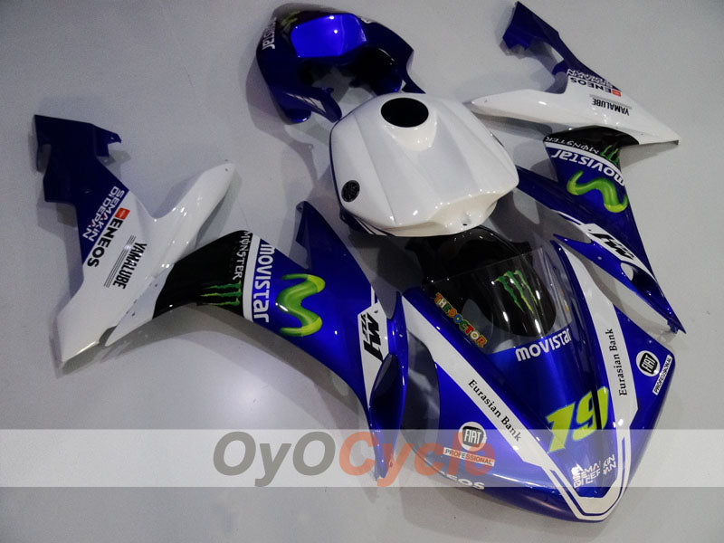 Carenado moldeado por inyección para YZF-R1 04-06 - Azul, Blanco, Negro - Monster #OYO87905670 Imagen principal del producto