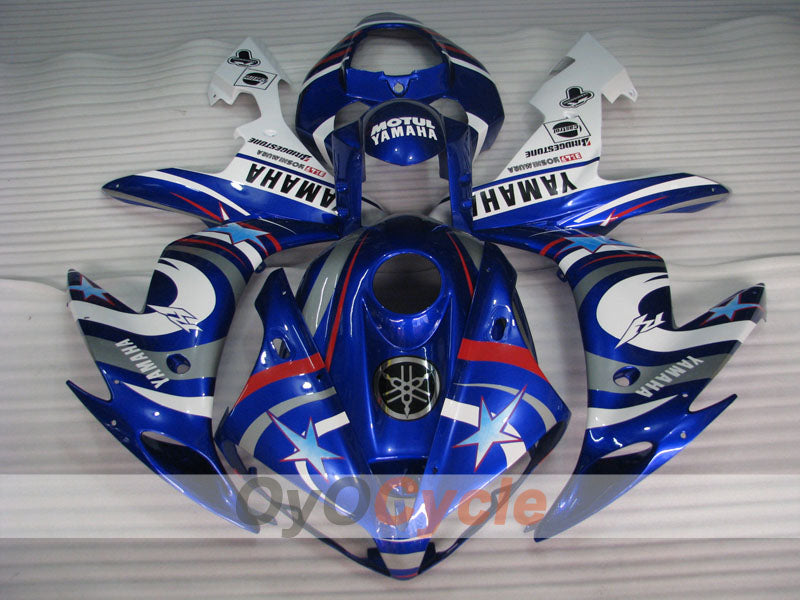 Kit de carenado de inyección para YZF-R1 04-06 - Azul, Blanco - FIAT, MOTUL #OYO87905671