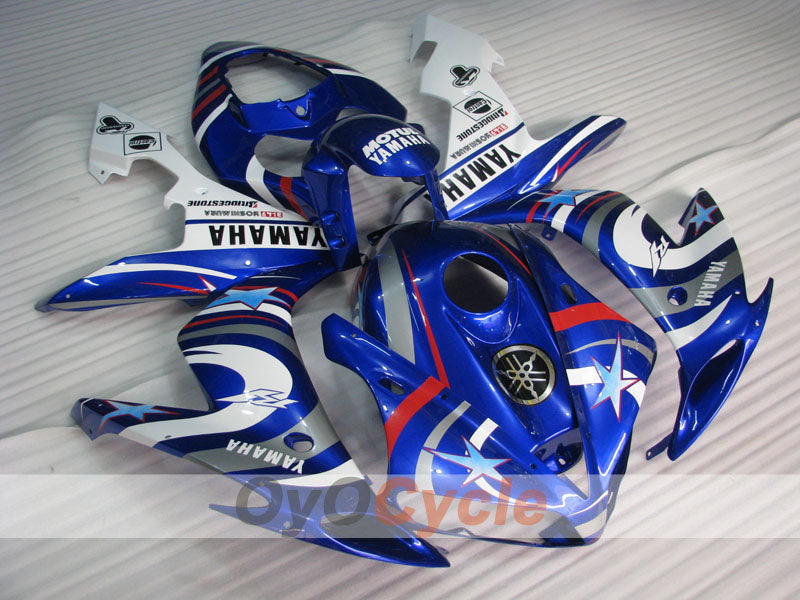 Kit de carenado de inyección para YZF-R1 04-06 - Azul, Blanco - FIAT, MOTUL #OYO87905671