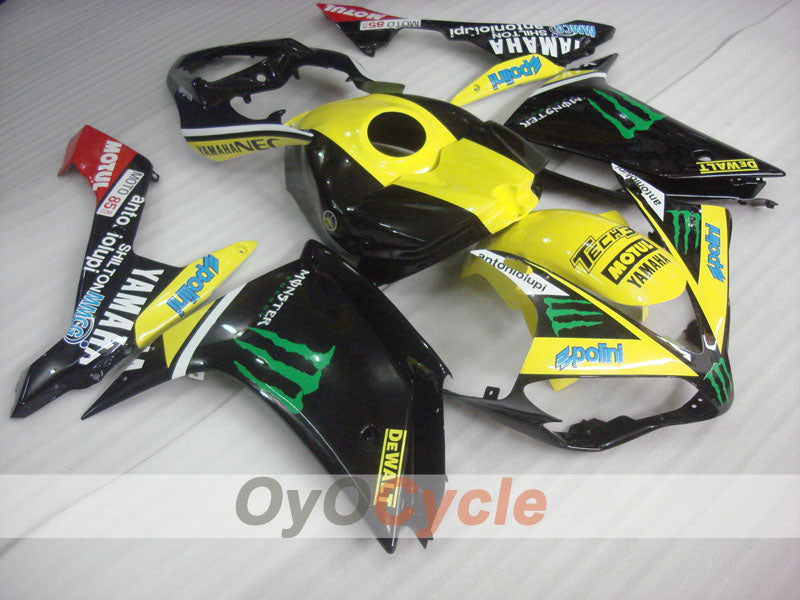 Kit de carenado por inyección para YZF-R1 07-08 - Amarillo, Negro - Monster #OYO87905682