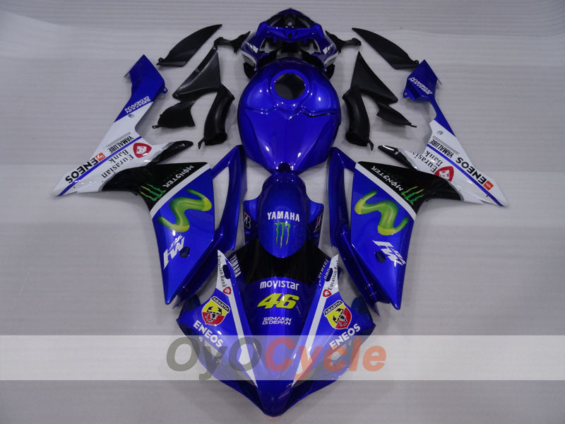 Carenado de inyección para YZF-R1 07-08 - Azul, Blanco, Negro - Monster #OYO87905693