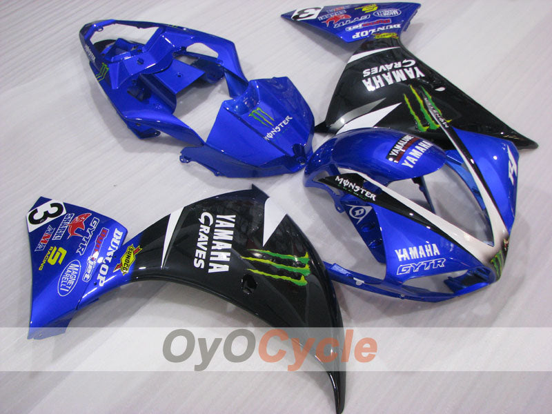 Carenado moldeado por inyección para YZF-R1 09-11 - Azul, Negro - Monster #OYO87905708 Imagen principal del producto