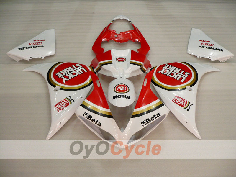 Carenado de inyección para YZF-R1 09-11 - Rojo, Blanco - Lucky Strike #OYO87905710 Imagen secundaria del producto