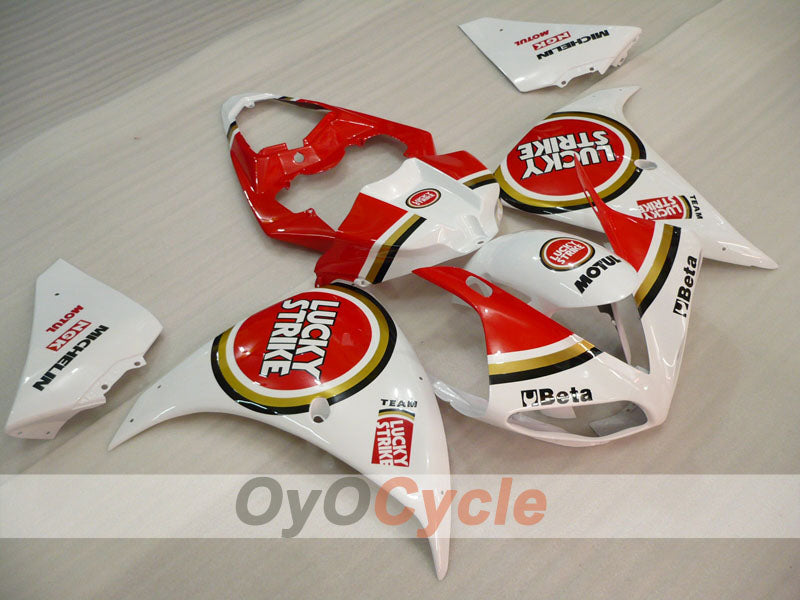 Carenado de inyección para YZF-R1 09-11 - Rojo, Blanco - Lucky Strike #OYO87905710 Imagen principal del producto