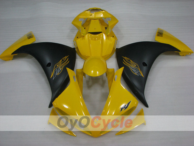 Kit de carenado de inyección para 09-11 YZF-R1 - Amarillo, Negro, Mate - Estilo de fábrica #OYO87905715