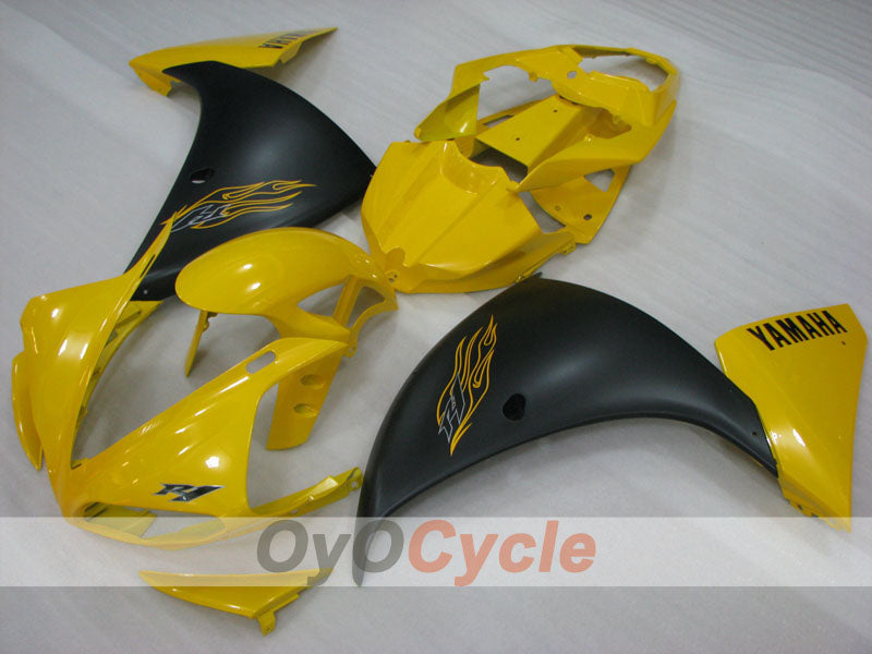 Kit de carenado de inyección para 09-11 YZF-R1 - Amarillo, Negro, Mate - Estilo de fábrica #OYO87905715