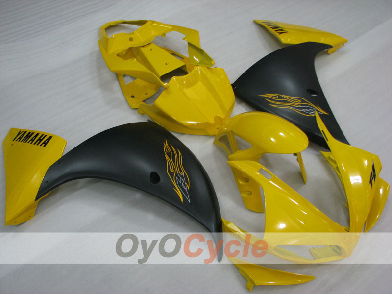 Kit de carenado de inyección para 09-11 YZF-R1 - Amarillo, Negro, Mate - Estilo de fábrica #OYO87905715