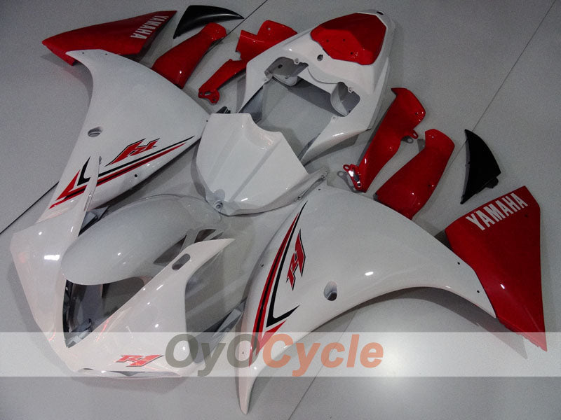 Kit de carenado por inyección para 09-11 YZF-R1 - Rojo, Blanco - Estilo de fábrica #OYO87905721
