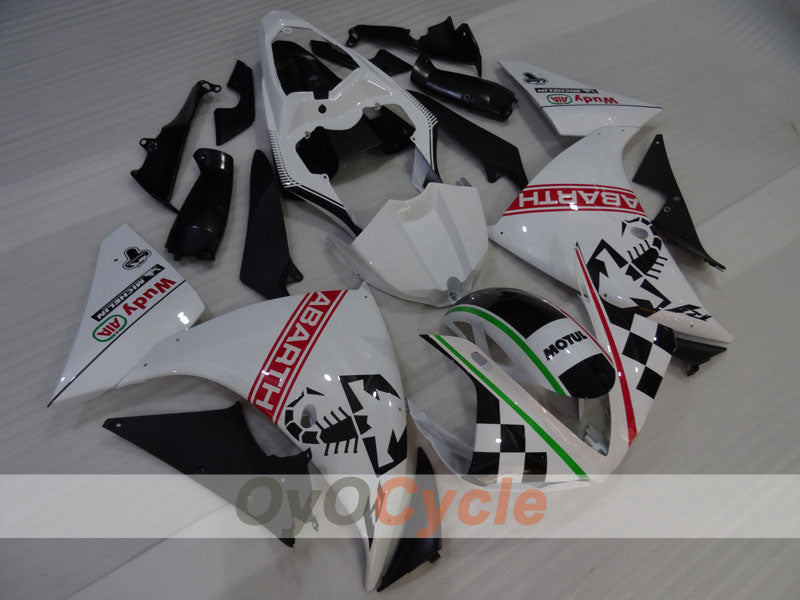 Kit de carenado por inyección para YZF-R1 09-11 - Negro, Blanco Perla - ABARTH #OYO87905722