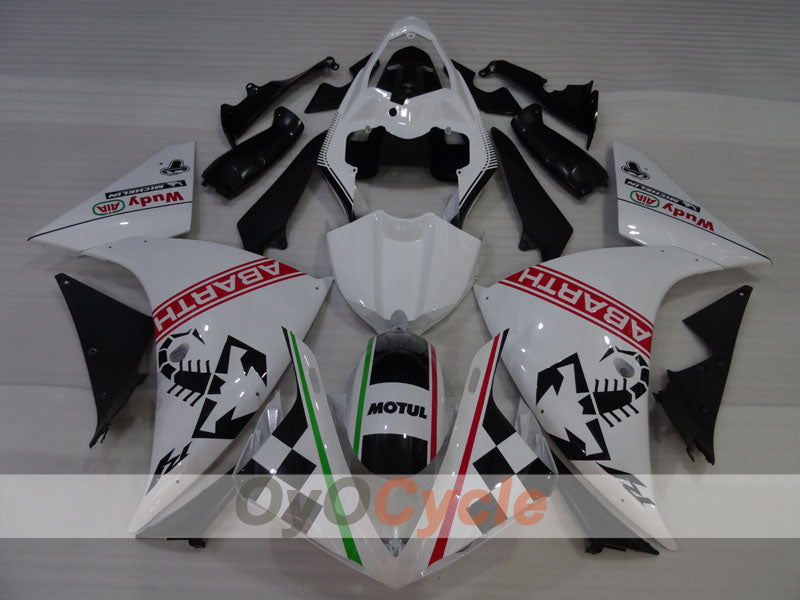 Kit de carenado por inyección para YZF-R1 09-11 - Negro, Blanco Perla - ABARTH #OYO87905722 Imagen secundaria del producto