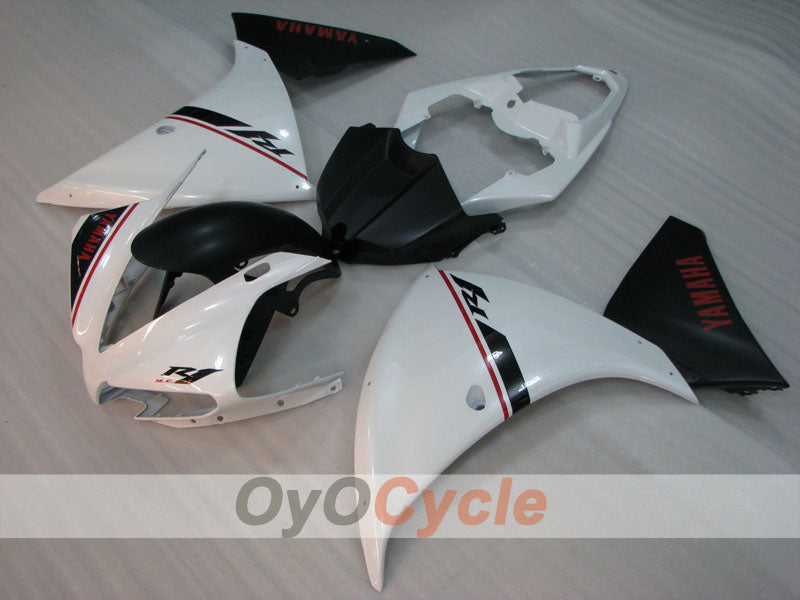 Kit de carenado por inyección para YZF-R1 12-14 - Blanco, Negro - Estilo de fábrica #OYO87905727
