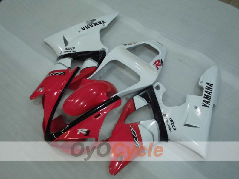 Kit de carenado de inyección para YZF-R1 00-01 - Rojo, Blanco - Estilo de fábrica #OYO87905732