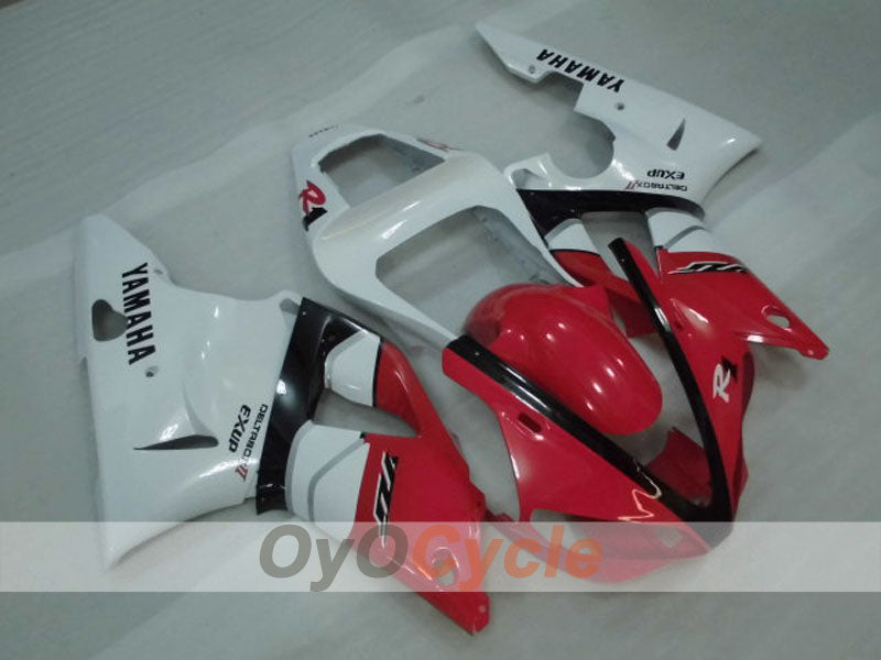 Kit de carenado de inyección para YZF-R1 00-01 - Rojo, Blanco - Estilo de fábrica #OYO87905732
