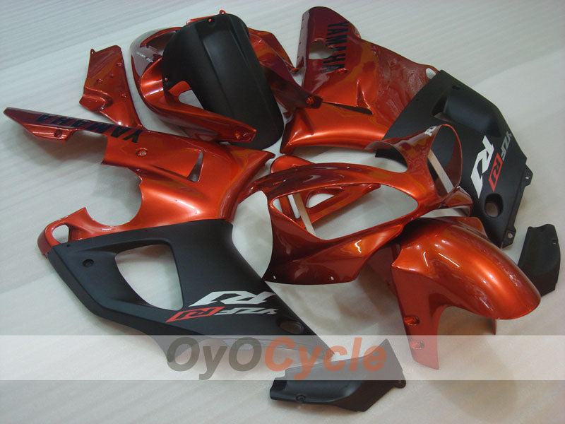 Kit de carenado por inyección para YZF-R1 00-01 - Naranja, Negro, Mate - Estilo de fábrica #OYO87905737