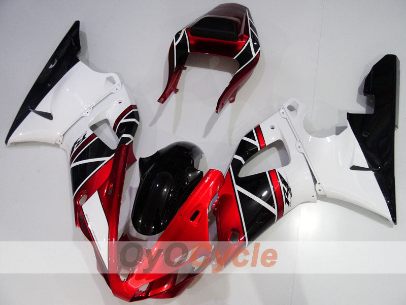 Kit de carenado por inyección para YZF-R1 00-01 - Rojo, Blanco, Negro - Estilo de fábrica #OYO87905741