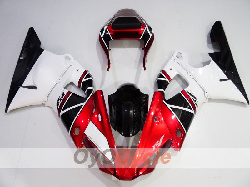 Kit de carenado por inyección para YZF-R1 00-01 - Rojo, Blanco, Negro - Estilo de fábrica #OYO87905741