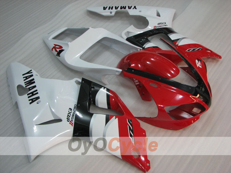 Kit de carenado por inyección para YZF-R1 00-01 - Rojo, blanco - Estilo de fábrica #OYO87905746