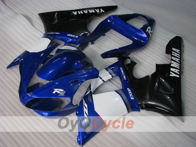 Kit de carenado por inyección para YZF-R1 00-01 - Azul, Blanco - Estilo de fábrica #OYO87905747