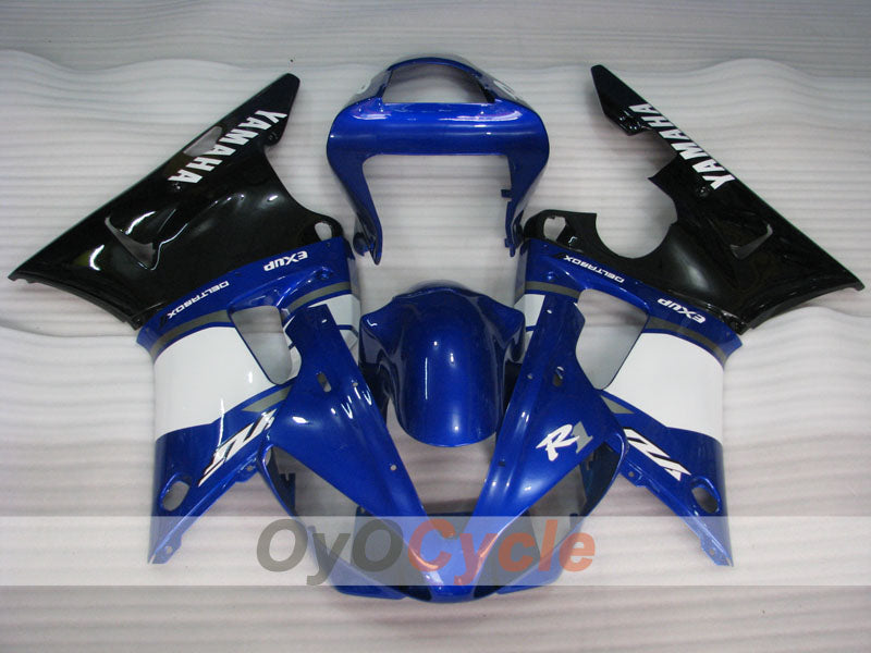 Kit de carenado por inyección para YZF-R1 00-01 - Azul, Blanco - Estilo de fábrica #OYO87905747