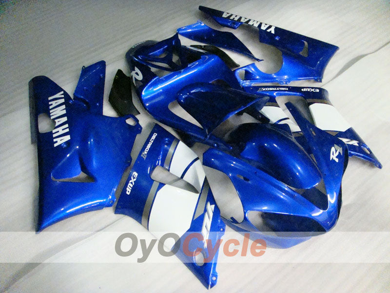 Kit de carenado por inyección para YZF-R1 00-01 - Azul, Blanco - Estilo de fábrica #OYO87905750